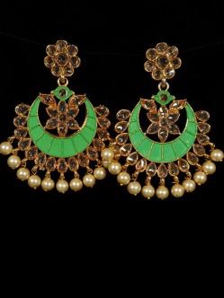 Reverse Ad Earrings With Meenakari Work